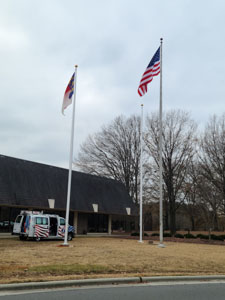 completed flagpole project